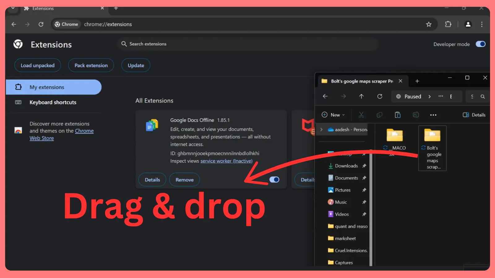 Install the extension